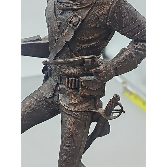 Western Heritage Cast Bronze Jim Ponter THE CAVALRYMAN Statue 1984 Franklin Mint - Picture 4 of 12